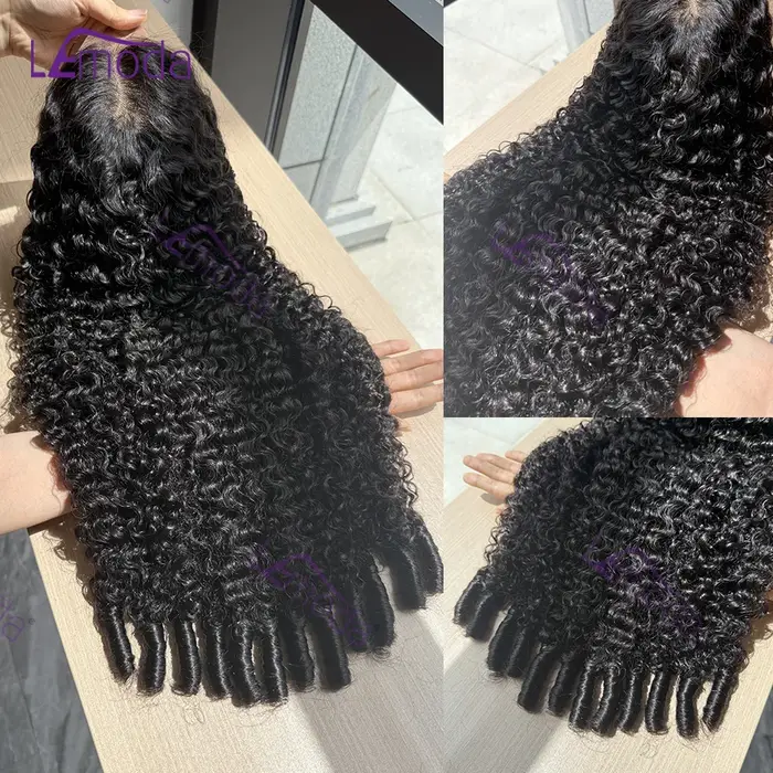 Lemoda birman perruque bouclée cheveux humains 13x6 pleine fleur HD perruque de dentelle transparent