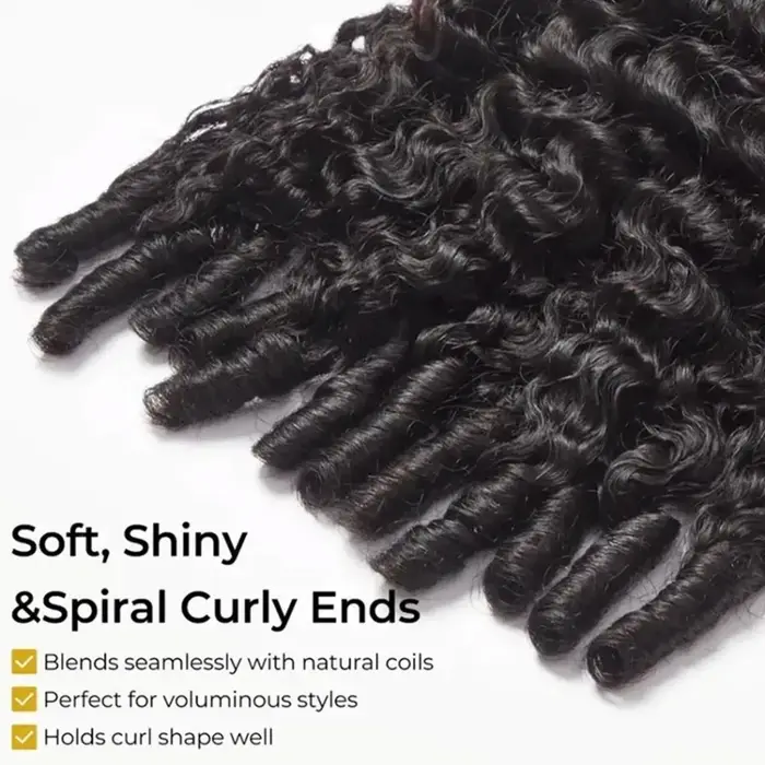 Extensions de cheveux humains bouclés vierges 12A, style boucles birmanes et ondulations aquatiques,