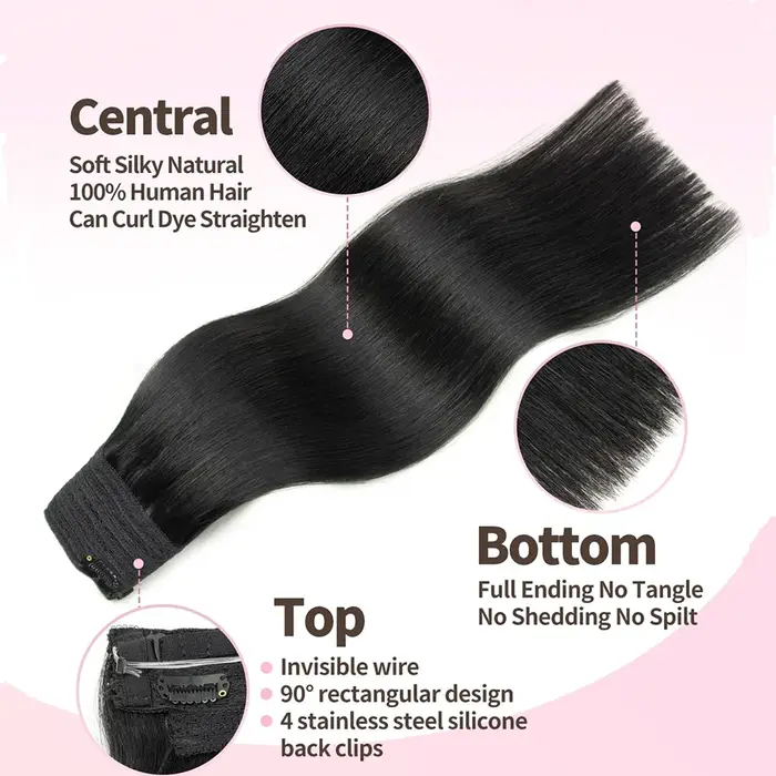 Ligne de poisson 100 Extension de cheveux humains pièce
