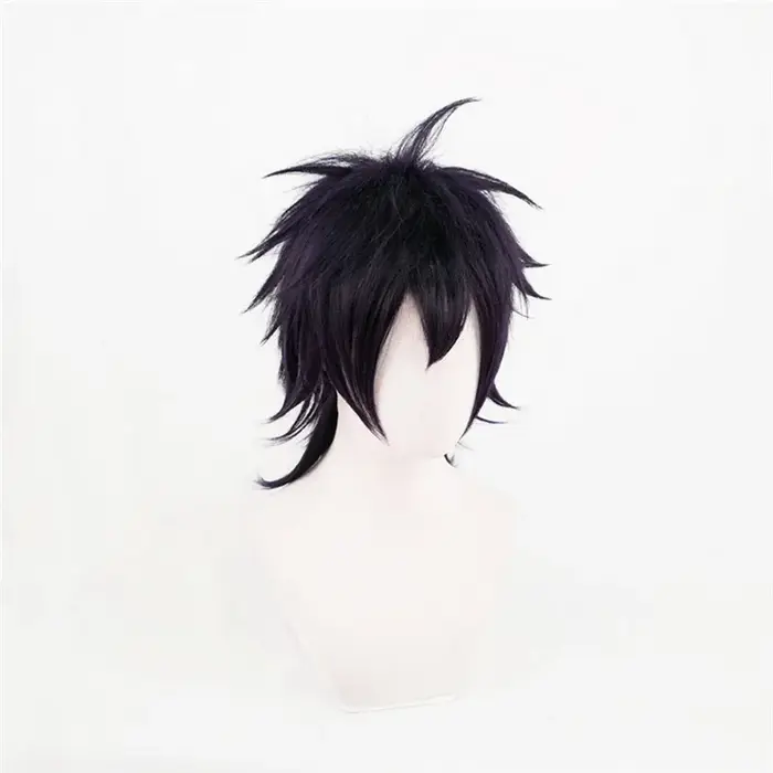JOJO's Bizarre Adventure Narancia Ghirga Cosplay perruque violet foncé avec bandeau cheveux fibre résistante à la