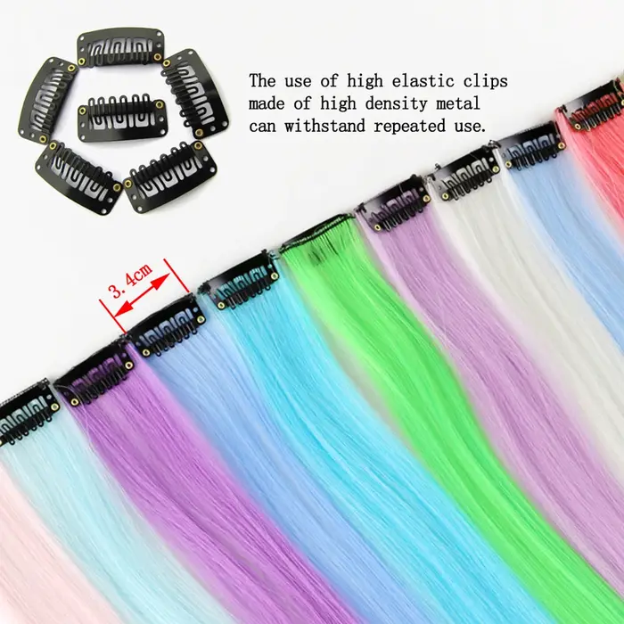 Extensions capillaires synthétiques qui brillent dans la nuit