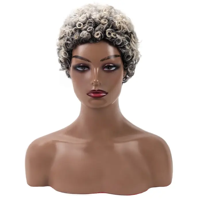 Perruque Synthétique Afro Courte et Bouclée pour Femme