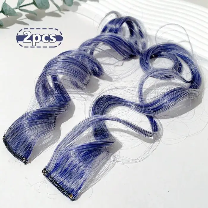 Extensions de cheveux synthétiques longues et ondulées