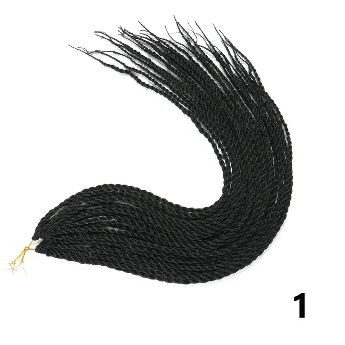 Extensions synthétiques HAIRSTAR, tresses sénégalaises au crochet, 24 pouces, 30 racines/paquet, che