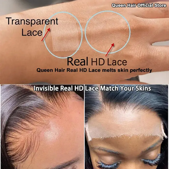 Queen Hair HD Loose Wave Closure Frontal Real Invisible Lace 13x6 13x4 4x4 5x5 Pre Plucked Lace Fron