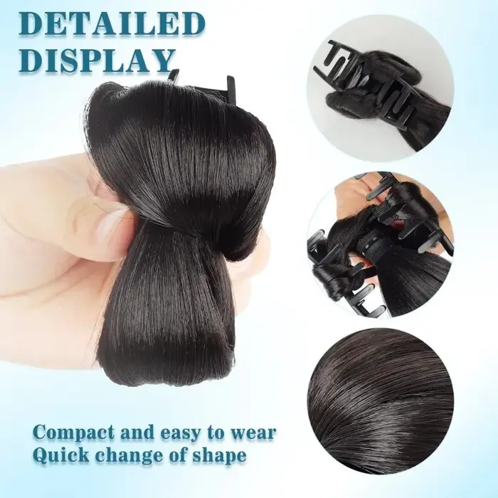 Perruque chignon naturellement synthétique