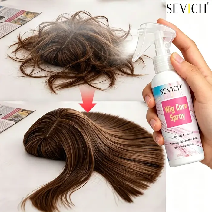 Spray adoucissant pour perruques - Cheveux secs et volumineux