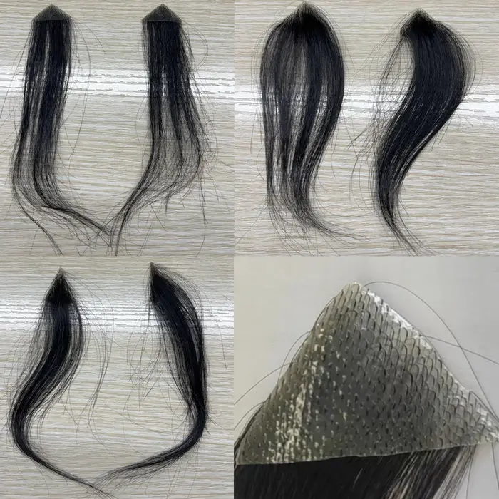 TESS 6 pouces hommes toupet délié avant cheveux humains