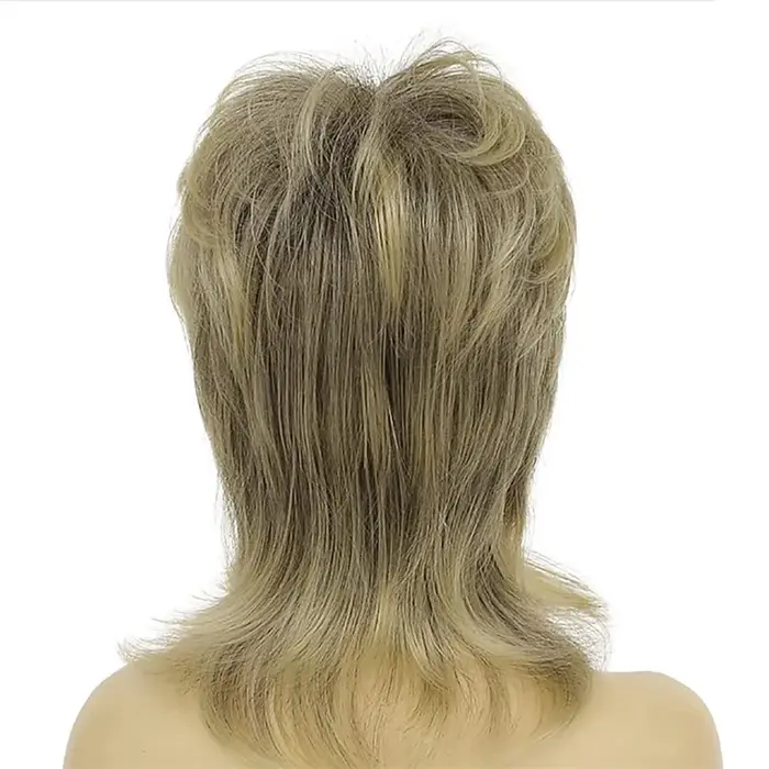 HAIRJOY Perruque synthétique blonde style Mullet pour femme