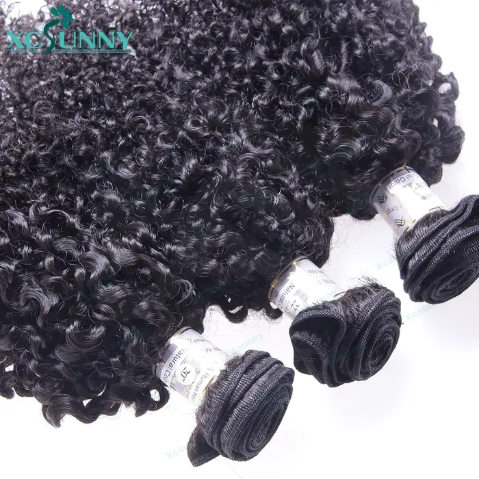 Bundles Kinky Curly Extensions de Cheveux Humains pour Femmes Noires