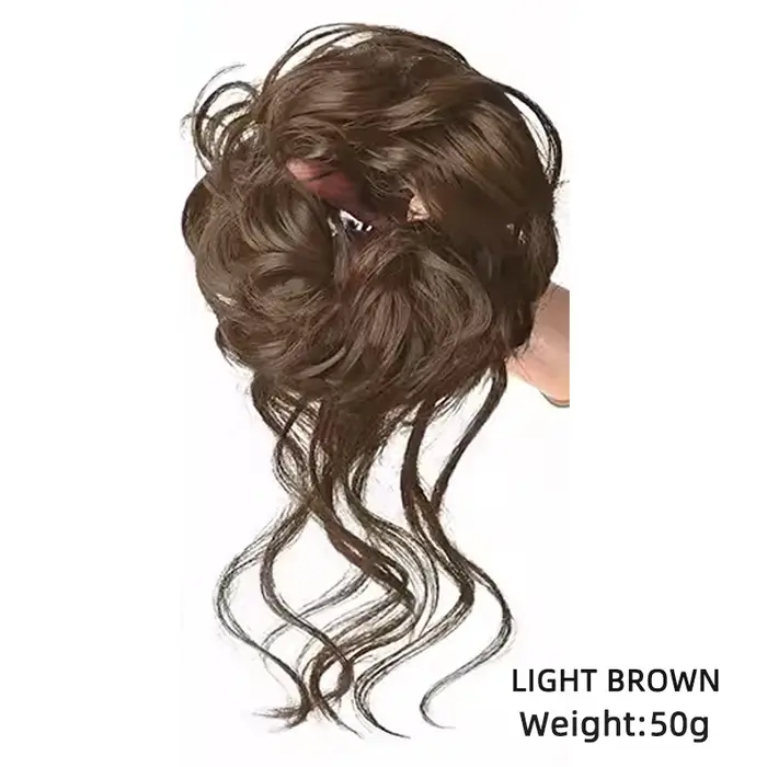 LUPU 100% Extensions de Chignon de cheveux humains