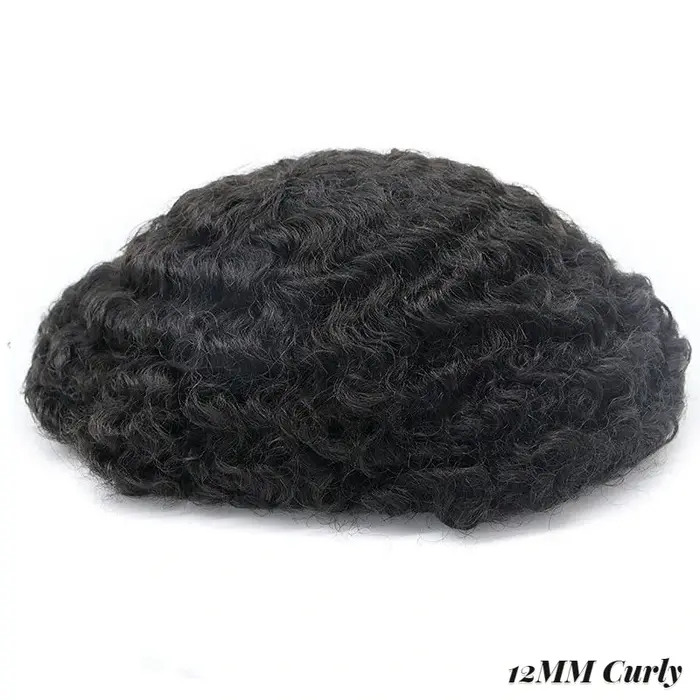 Perruques de cheveux humains indiens Afro Wave pour hommes