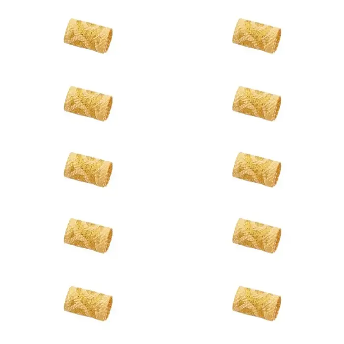 Lot de 10 clips miniatures en tissu pour tresses, perles colorées brodées style Reggae, pour dreadlo