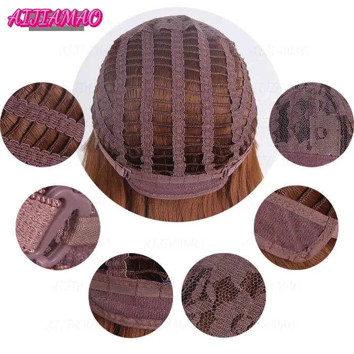 Perruque Cosplay Synthétique Longue Rouge Foncé avec Queue de Cheval