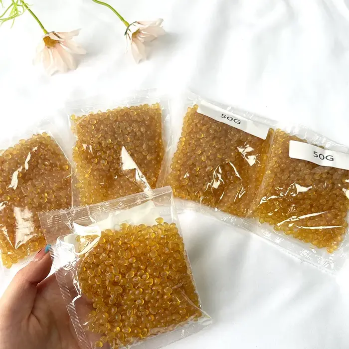 Granulés de colle à la kératine 50g/sac, jaune blanc, outils pour extensions de cheveux, colle à la kératine italienne pour extensions de cheveux