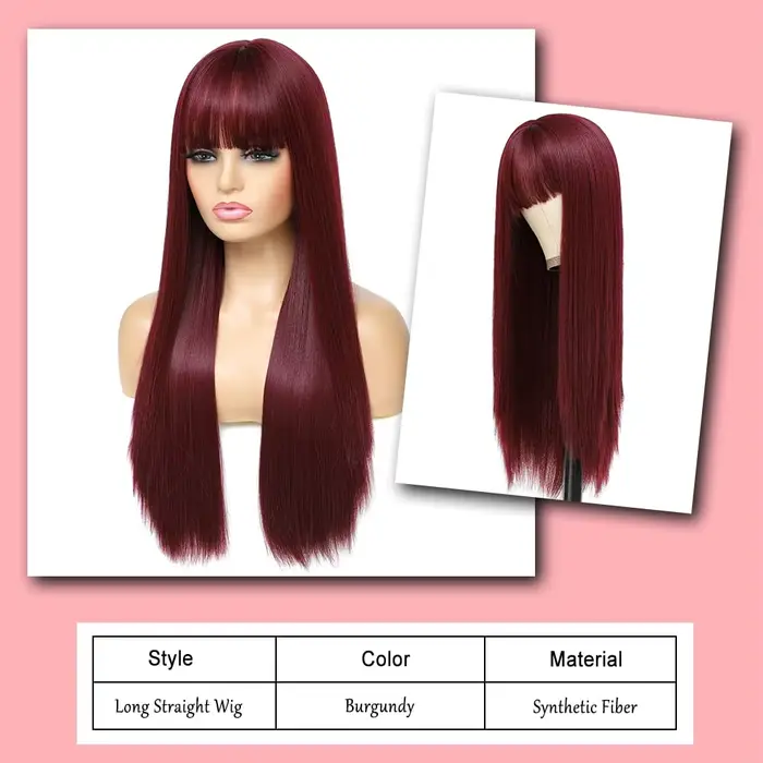 Perruque synthétique 26 pouces la plus vendue pour cheveux longs et raides