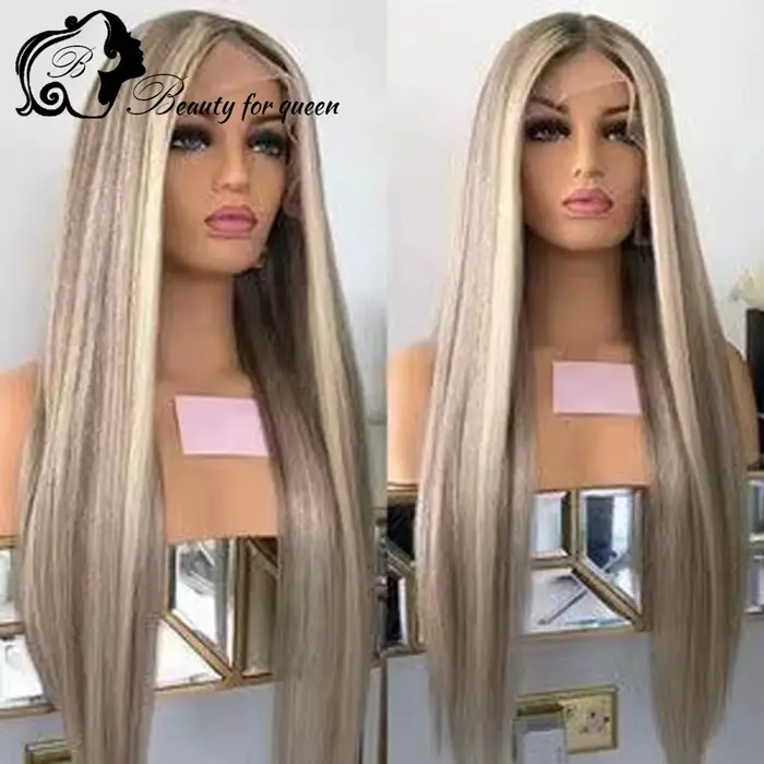 # Perruque Bob 6/60 en cheveux humains, Lace Front transparente 13x4, haute densité, cheveux raides,