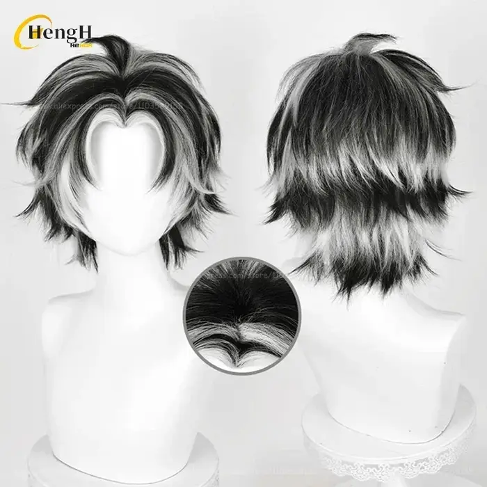 Anime Kotarou Bokuto synthétique 2 Styles Cosplay perruque courte 38 cm couleur mixte perruques rési