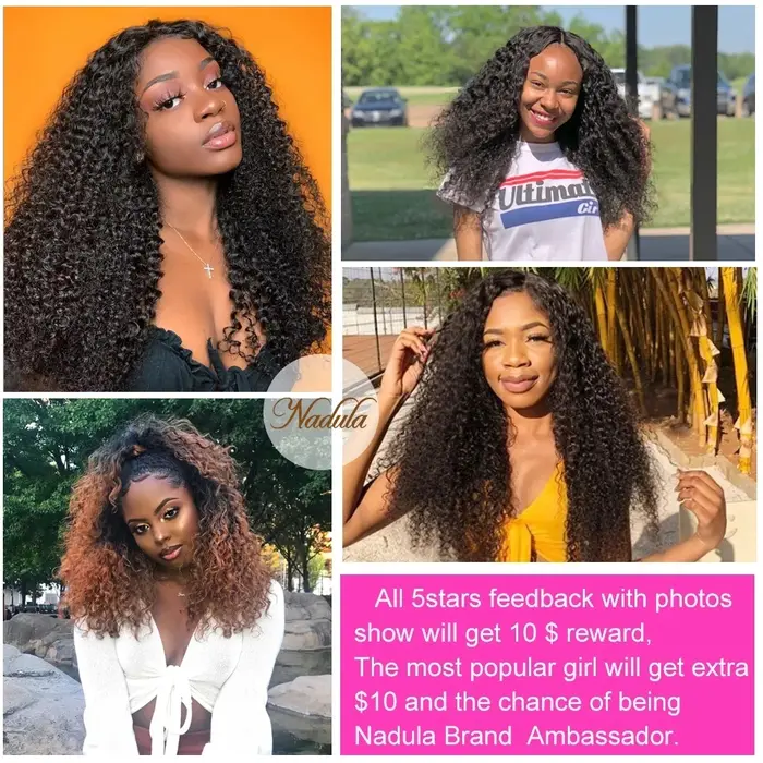 Nadula cheveux brésiliens bouclés cheveux armure 3 paquets/4 pièces cheveux brésiliens paquets trait