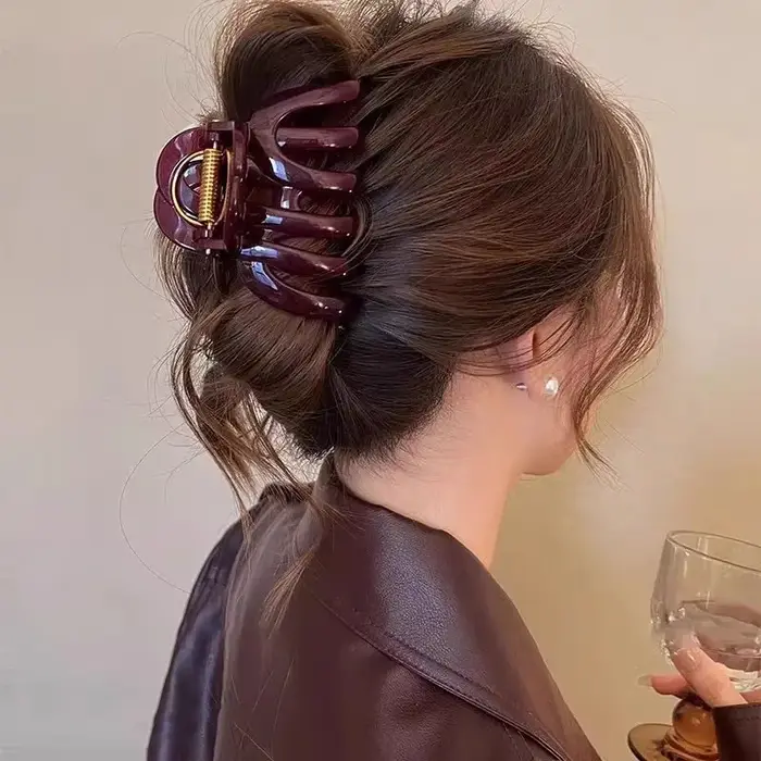 Nouvelle conception, pince à cheveux en forme de citrouille de qualité supérieure pour femmes