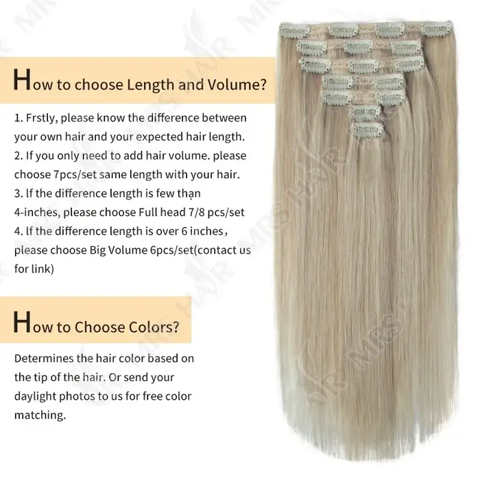Extensions de Cheveux Naturels à Clips