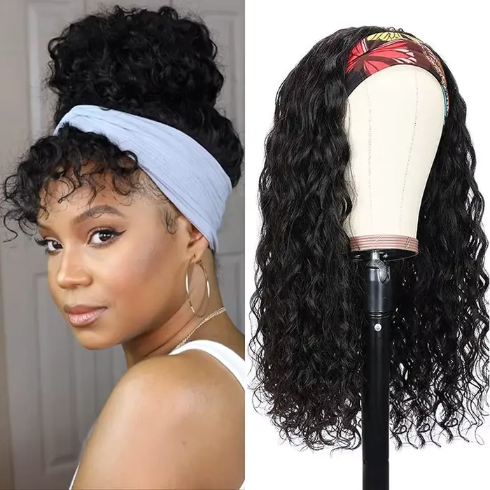 Perruques bandeau 200 densité en cheveux humains pour femmes