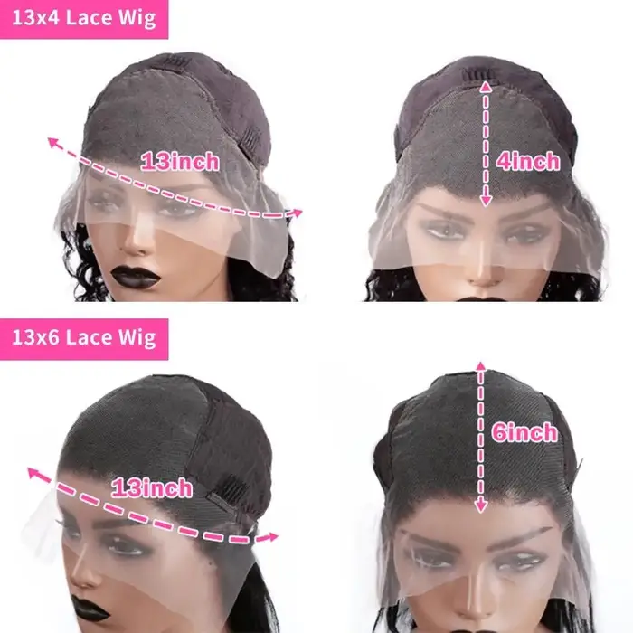 40 42 pouces os droit perruques de cheveux humains 13x6 HD Transparent dentelle frontale perruques s