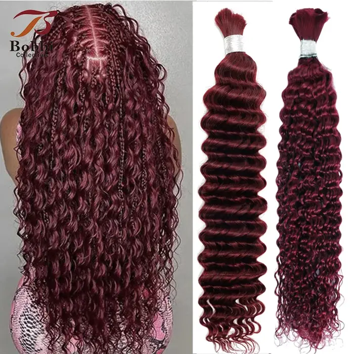 # Extensions de cheveux humains 100% naturels 99j Bourgogne pour tressage
