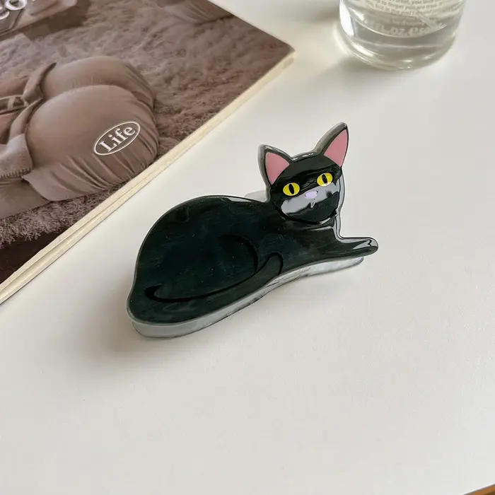 Épingles à cheveux en acrylique pour femmes et filles, pince à cheveux chat mignon, épingles à cheve