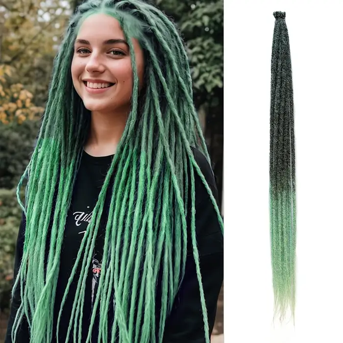 Extensions de dreadlocks synthétiques faites à la main au crochet