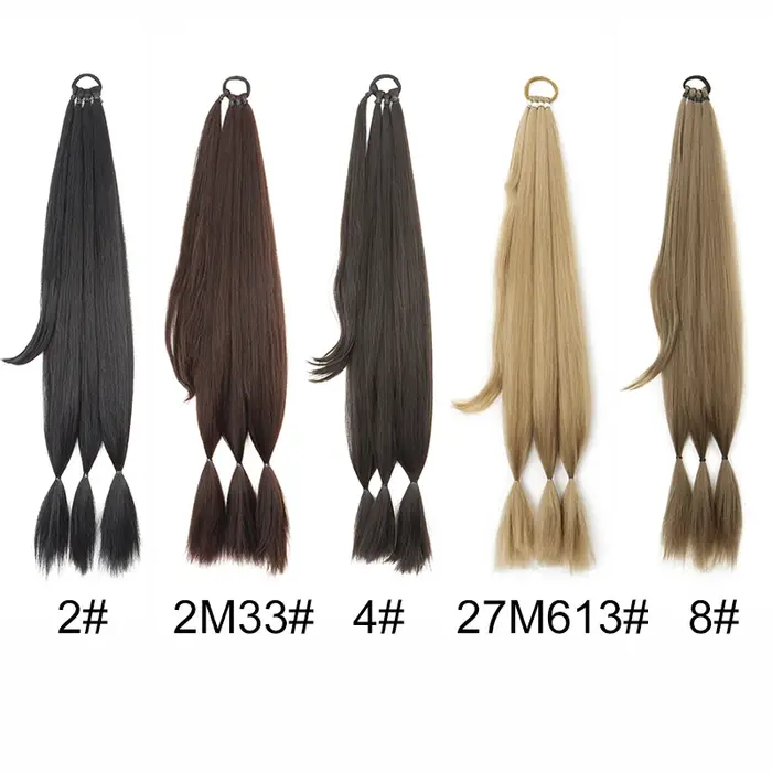 Extensions capillaires synthétiques longues et lisses de 32 pouces