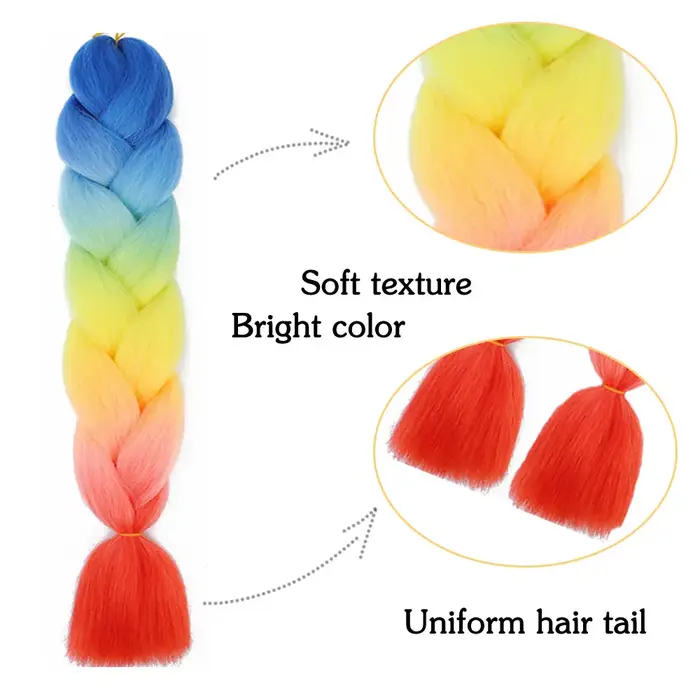 AZCalls EEN-Extensions de Tresses Synthétiques Afro Ombrées