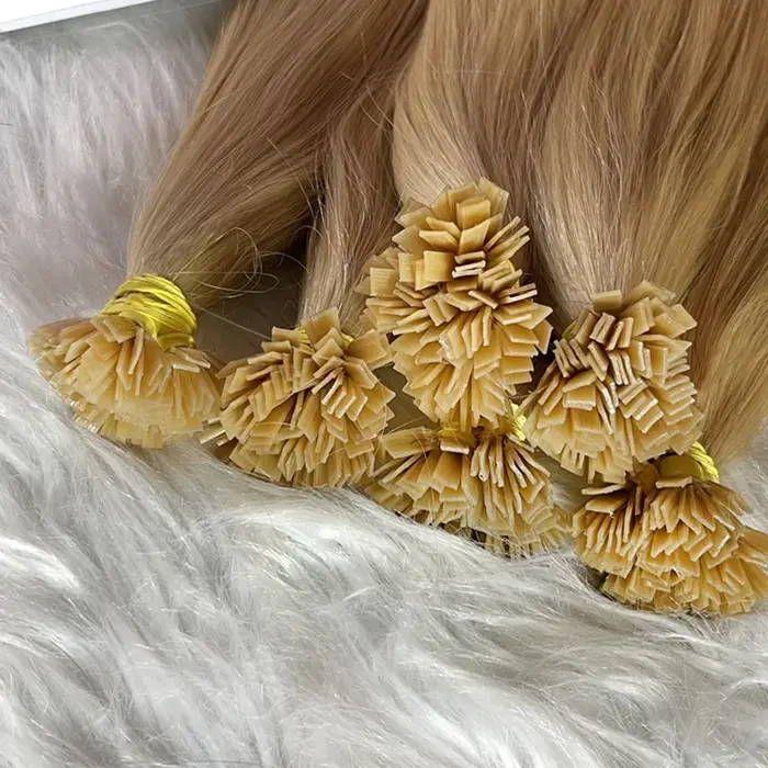 Extensions de cheveux naturels REMI à pointe plate en kératine