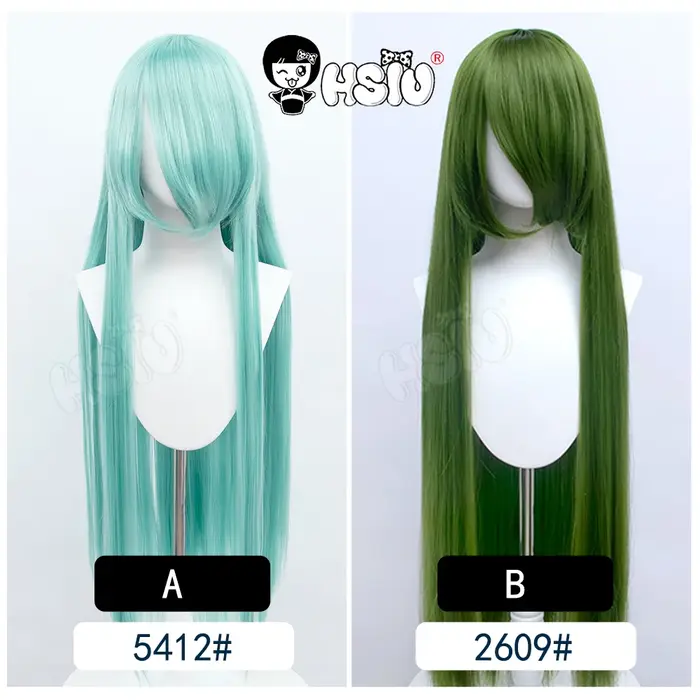 Anime nouveau style Cosplay longue perruque 「HSIU」fête Anime perruques 44 couleurs 100 cm perruque c