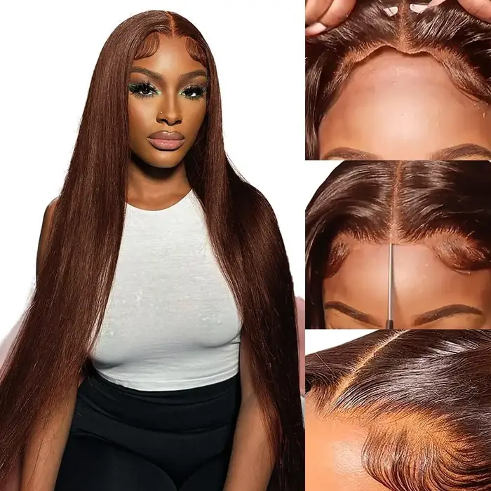 Perruque lisse sans colle ISEE Hair