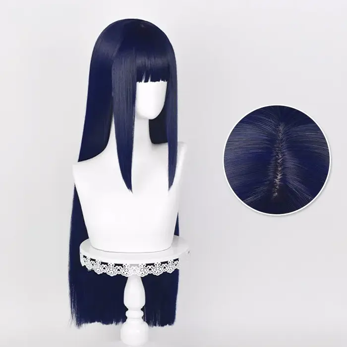 Perruque Synthétique Nouveau! Perruques de Cosplay synthétiques lisses Anime Hyuga Hinata