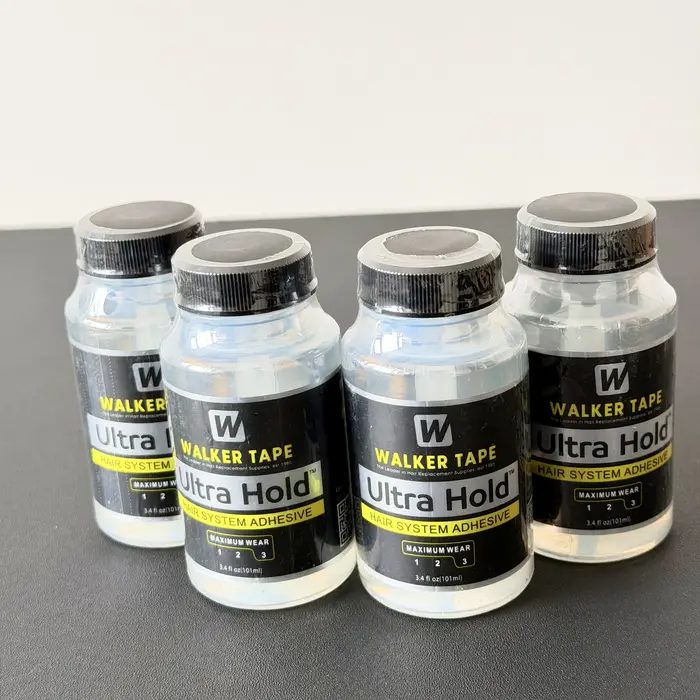 Colle Ultra Hold pour perruques à dentelle 3.4oz/101ml / 0.5oz/15ml Walker Tape – Adhésif puissant et imperméable pour