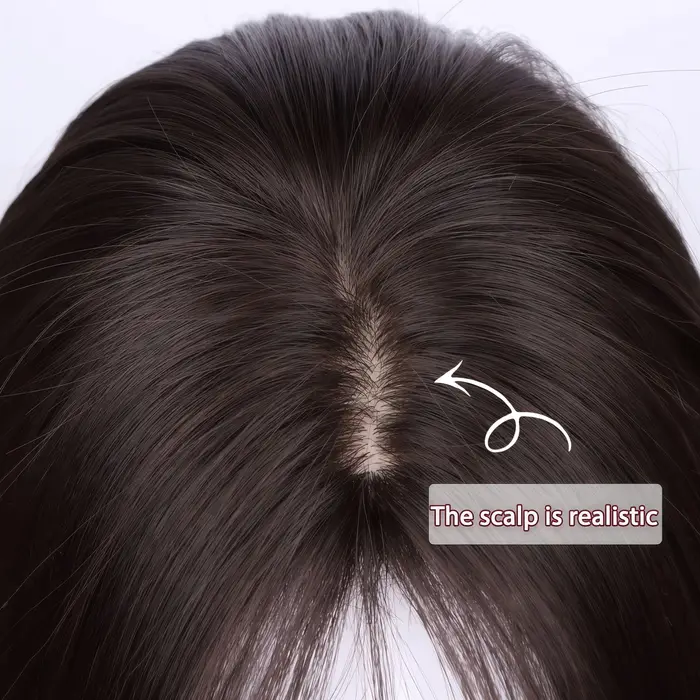 Perruque synthétique lisse noire naturelle de 28 pouces, adaptée aux femmes pour le carnaval, St. Jo