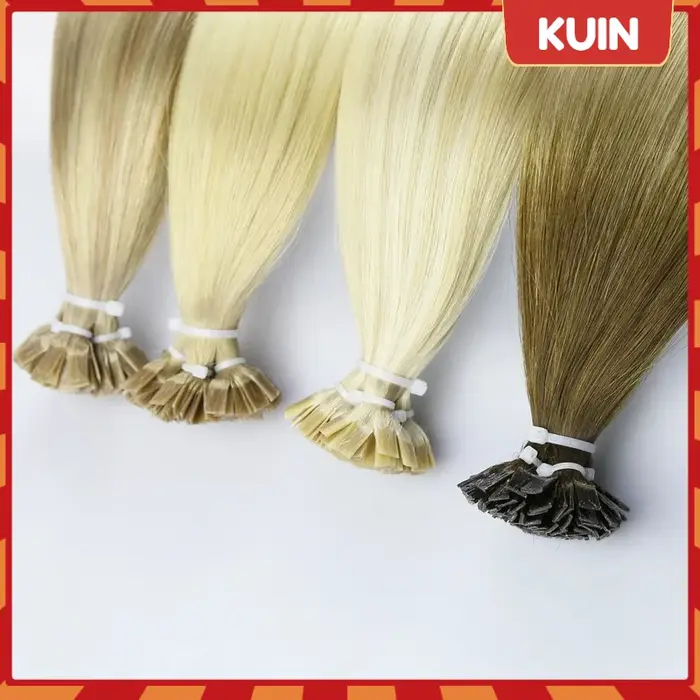 KerBrian-Extensions de Cheveux Naturels Lisses à Pointe Plate