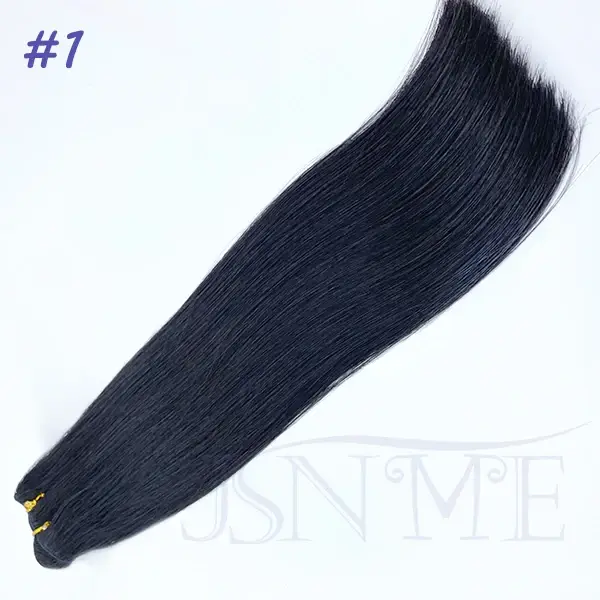 Extensions de cheveux JSNME de haute qualité, 100% cheveux humains véritables, mèches à coudre, exte