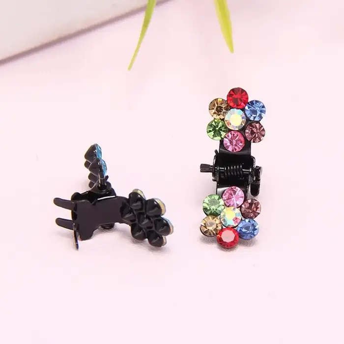 Mini pince à cheveux en cristal pour filles