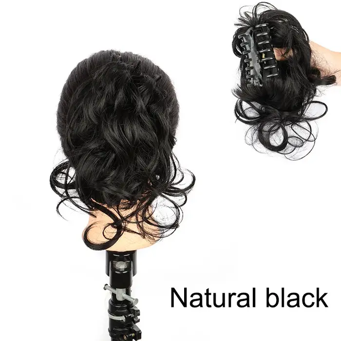 WIGSIN synthétique griffe Chignon court désordre cheveux bouclés Chignon postiche pour les femmes Sc