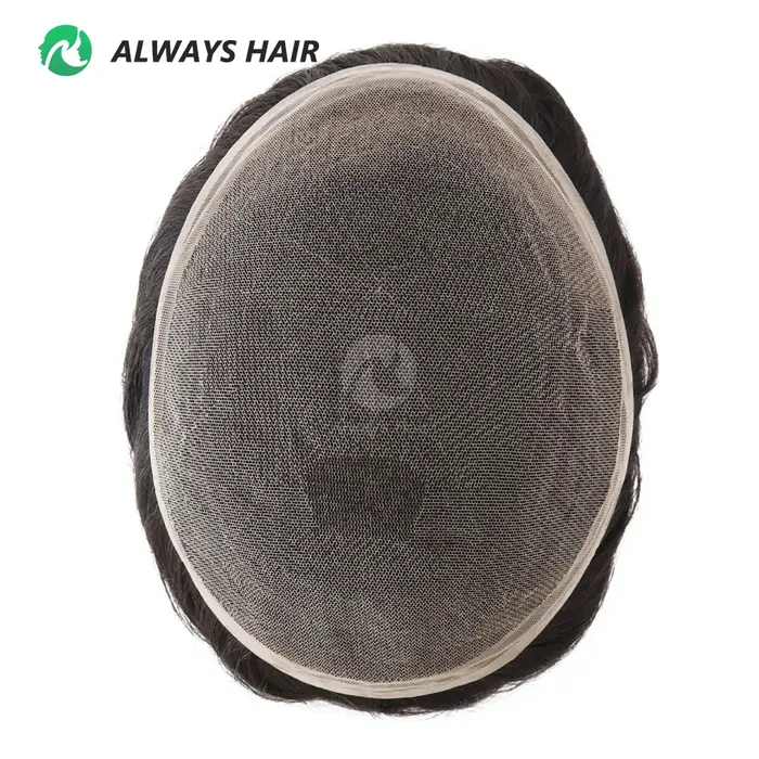 Alwayshair-DURA LACE hommes capillaire prothèse cheveux 130% densité de cheveux cheveux indiens dent