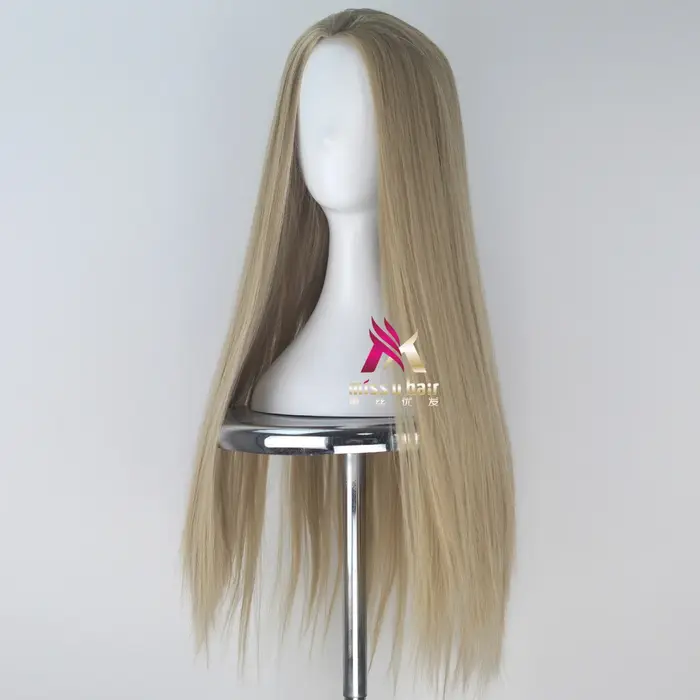 Halloween hommes Thranduil cosplay perruque roi d'elfe cheveux blonds longs et raides elfe roi Lee Pace
