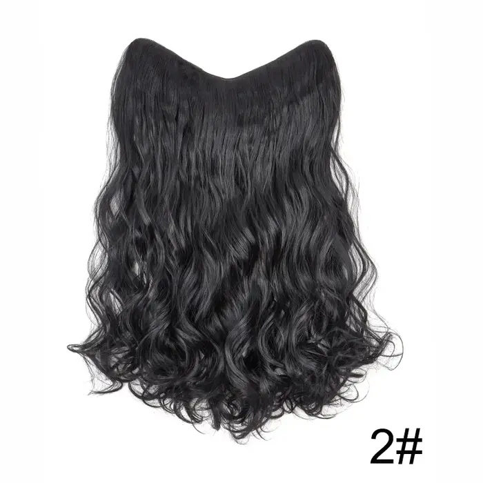 Extension Capillaire Synthétique Longue Ondulée Bouclée en Forme de V