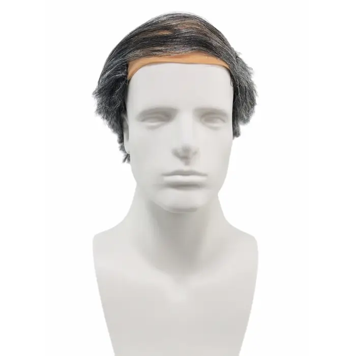 Perruque synthétique grise pour hommes âgés, style cheveux de vieil homme pour Halloween, cosplay et