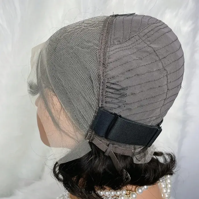 Perruque coupe pixie droite