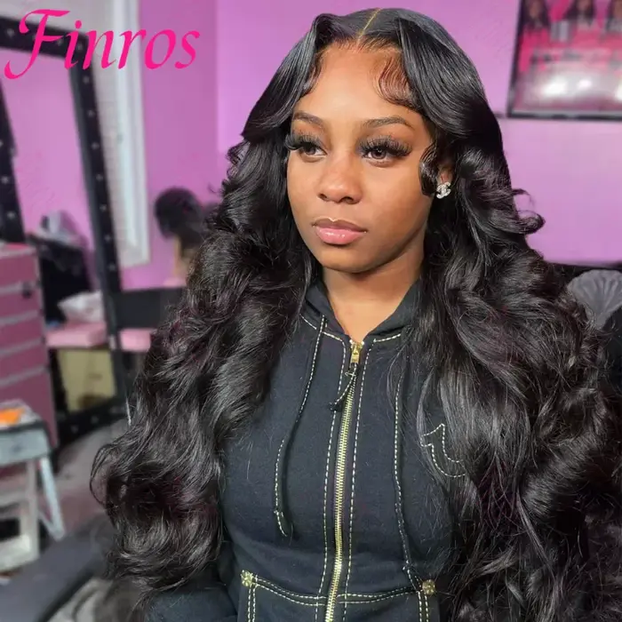 Perruques en cheveux humains ondulés 30-40 pouces, avec dentelle complète 360, perruque frontale HD 