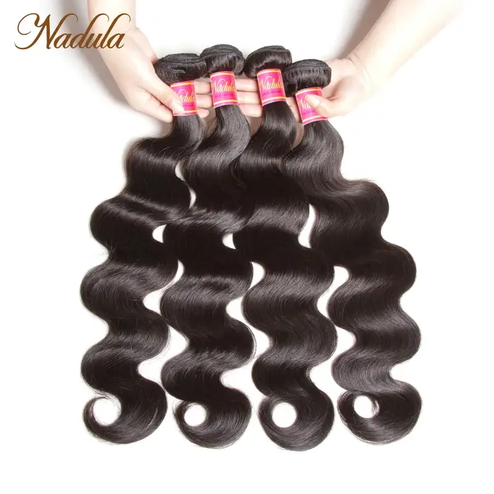 Nadula Hair Body Wave 4 pièces/lot, mèches brésiliennes 100% cheveux humains, extensions de cheveux
