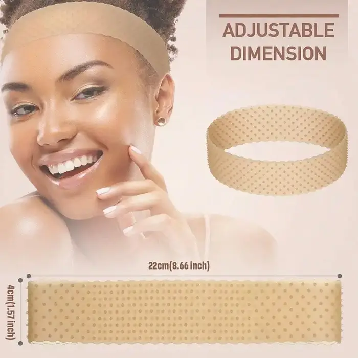 Bandeau antidérapant en silicone pour perruque